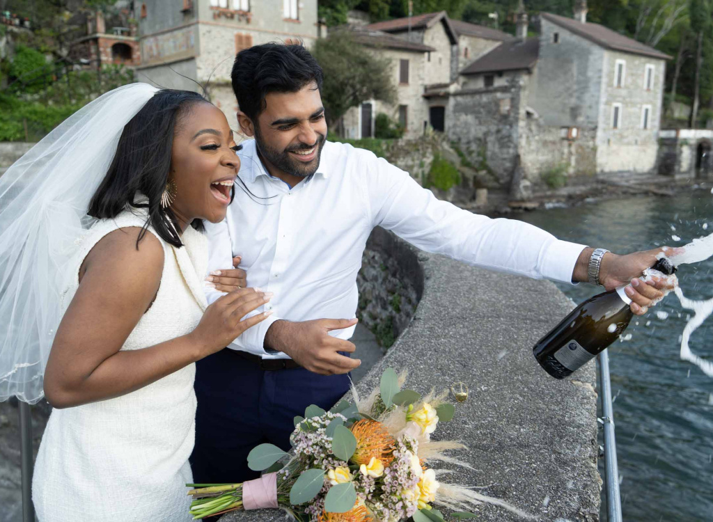 Book fotografici matrimoni wedding coppia romantica sul lago di Como e milano